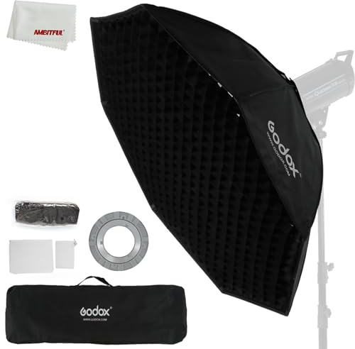 Godox Grid Softbox FW95 95cm 37 Octagon Strip Softbox Box Beehive Honeycomb Grid Bowens Halterung für Fotostudio