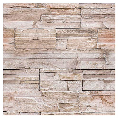 murando - Tapete selbstklebend 10m Wandtattoo dekorative Möbelfolie Dekorfolie Fotofolie Panel Wandaufkleber Wandposter Wandsticker - Steinwand Steinoptik Ziegelmauer f-A-0173-j-b