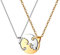 JewelryWe Schmuck 2pcs Paare Halskette Edelstahl Tai Chi Yin und Yang Anhänger Kette Katze Puzzle Partner-Anhänger Freundschaftsketten Partnerketten für Herren Damen, Silber Gold