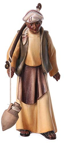 Hirte mit Vasen Grödnertal Holz für Krippe Mod. Original Cometa 12cm