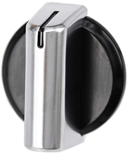 SPARES2GO Temperature Control Knob Dial Compatible with Baumatic AS26 B40 B41 B72 B77 B78 Hob (Black/Silver)