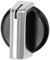 SPARES2GO Temperature Control Knob Dial Compatible with Baumatic AS26 B40 B41 B72 B77 B78 Hob (Black/Silver)