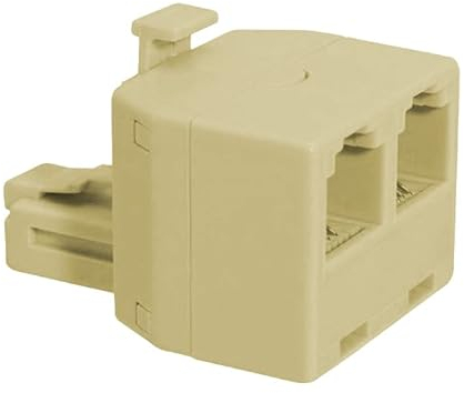 PRENDELUZ Prolunga per cavo telefonico (distributore telefonico con 2 uscite color crema)