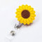 Porta badge a forma di girasole, 61 cm, retrattile, per trasportare chiavi, carte di credito, badge da lavoro