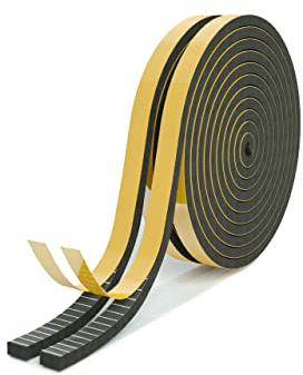 Dichtungsband selbstklebend für Türen und Fenster - Türdichtung selbstklebend perfekt für Altbautüren, die Haustür, Fenster - Dichtband aus Moosgummi EPDM - wasserdicht(6x3mm, 20 Meter)