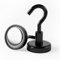 GAUDER Strong Magnetic Hooks Black | Neodymium Hooks for Fridges and Whiteboards | Magnets for Hanging