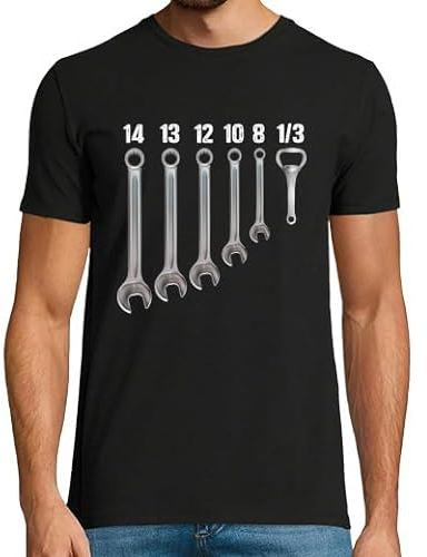 latostadora Camiseta Manga Corta Llaves Mecánico Abridor Cerveza Humor Alcohol para Hombre - Negro XL - Ref. 2958018-P
