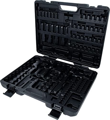 KS Tools 918.0795-99 ASIN B06Y11X4ZG Coffret vide en plastique (sans contenu) pour jeu de clés à douilles Chrome+ 195 pièces 1/4 + 3/8 + 1/2 Noir