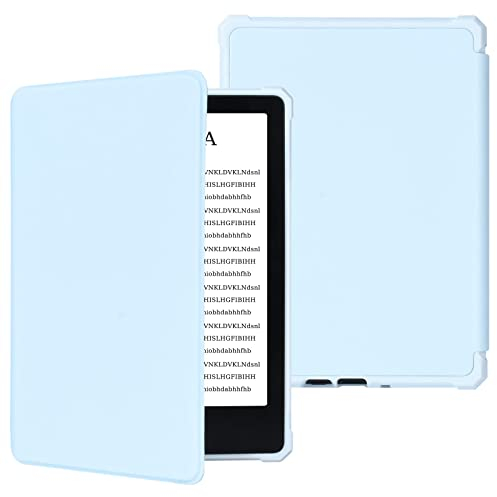 Custodia per Kindle Paperwhite di 11a generazione da 6,8 pollici e Signature Edition 2021, Custodia Premium in pelle PU con risveglio automatico per K (blu)