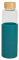 Sema Design - Colorada Gourde Réutilisable Bouteille en Verre - 550mL - Bouteille d’eau en verre avec housse en silicone (Bleu Pétrole)