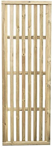 Forest Garden 1.8m x 0.6m Pressure Treated Vertical Slatted Trellis Screen - Pack of 4