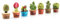 Shanrya Plantas Artificiales Decorativas, Mini Planta Falsa 7 Piezas de Cactus Diminutos Artificiales Mini Plantas Artificiales Planta Artificial Pequeña Accesorio de Decoración de Jardín para