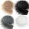 Kunstfell zum Basteln,Asudaro 4Pcs Furry Faux Craft Plüschstoff Kunstleder Stoff Streifen Bartzwerg Kostüm Bart Rolle Kunstfell Bordüre Kunstpelz Dekoband Plüsch Trim Stoffroll.5CM*1.5M Typ 3