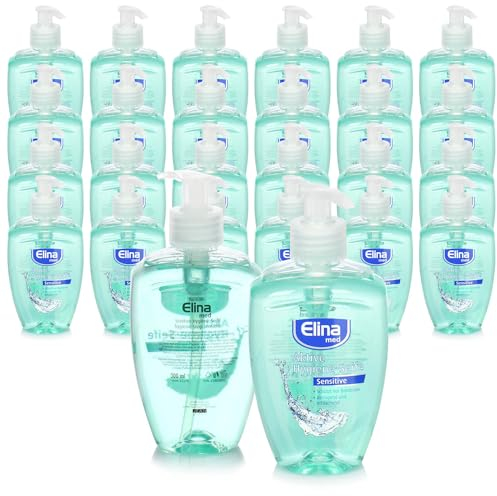 24x aktive Hygiene Handseife im Pump-Spender - erfrischende & sensitive Hygiene-Seife für die Hände - Hand-Waschlotion - 300ml je Spender (24 Stück)