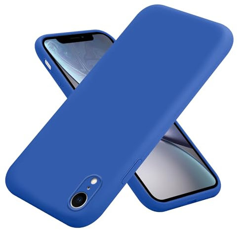 PIXFAB Compatible With iPhone XR Case, Slim Liquid Silicone Shockproof [Anti-scratch] Armor Case, Protective Soft Rubber Gel Phone Cover For iPhone XR - Blue
