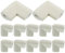 VILLCASE 12 Stück Eckenschützer für Kinder, Schaumstoff-EckenschüTzer für MöBel und Bilderrahmen, L-förmig Eckenschutz, Weiß, 5.5x5.5x3.5cm, Ideal für Umzug und Transport