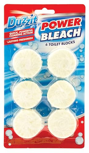 6x Power Bleach Toilet Block Toilet Cleaners, Quickly Clean and Freshens Toilet