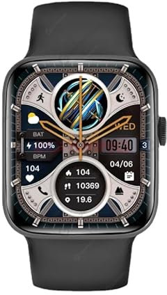 RUQIU 2024 Smart Watch 9 Max NFC Bluetooth SmartWatch Telefono Chiamata Wilreless Charger Sport Impermeabile Orologio con Gioco (nero)