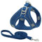 Monkimau Hundegeschirr mit Leine für kleine Hunde - Komfortables Weiches Geschirr, Ideal für Kleine bis Mittelgroße Hunde und Katzen, Türkis XXXS (Blau, XL)