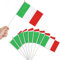 40 Pezzi Bandiere a Manovella Italiane.Bandiere dell'Italia a Manovella. Piccola Bandiera Italiana con Asta.Bandiere a Mano per Feste,Sfilate,Eventi Sportivi.Bandierina dell'Italia 21 x 14 cm
