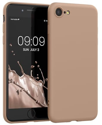 kwmobile Housse Compatible avec Apple iPhone SE (2022) / iPhone SE (2020) / iPhone 8 / iPhone 7 Coque - Housse de téléphone Souple et Fine en TPU Silicone - Rose Ancien