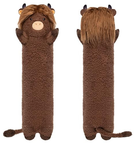 Mewaii 50CM Langes Kuh Kuscheltier Kawaii Hochlandkuh Plüschtier Süße Stofftiere Kuh Plüschkissen für Kinder,Ausgestopftes Tier Spielzeug Kuschelkissen Geschenk