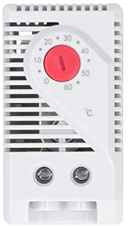 Mechanischer Thermostat, Einstellbarer Temperaturreglerschalter, DIN-Schienenmontage, ABS, für Schaltschränke, Kommunikation, Windkrafterzeugung
