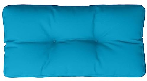 vidaXL Coussin de Palette Bleu Clair 80x40x12 cm Tissu, Coussin, Coussin de canapé, Coussin de Chaise, Coussin extérieur, Oreiller de Dos