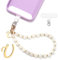 lasuroa 1 Set Handyband mit Perlen, Initialen Handyanhänger Band Abnehmbar Handykette mit Handyband Patch Freihändig Handyarmbandkette für Frauen Mädchen Geschenk (Buchstabe U)