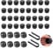 40 Pcs Universal Wheel Nut Covers - 17mm Black Hexagonal Nylon Wheel Nut Caps for Cars with Removal Tool, 32 Standard and 8 locking Wheel Bolt Covers, Anti-Theft, Corrosion Resistant, Easy to Install