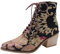 Generico Stivali Indianini Estivi Stivali Donna Dottor Stivali con Ricamo Scarpe Stivali a Punta con Tacco a Punta Stivali da Donna in Pelle Scamosciata con Lacci Stivali+Biker+Donna (Black, 38)