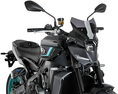 Puig 22077S New Generation Sport Windshield or Yamaha MT-09 2024 and Yamaha MT-09 SP 2024 – Aerodynamic Design and Sporty Style, Graphics