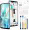 Pantalla LCD para Xiaomi Poco X3 para Xiaomi Poco X3/Poco X3 NFC/Poco X3 PRO Pantalla LCD de 6.7 pulgadas, digitalizador táctil, piezas de repuesto con herramientas (negro con marco)