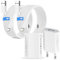 Chargeur iPhone [MFI Certifié], 4-Pack Chargeur USB et Câble de Chargeur iPhone 3M Câble pour i-Phone 14/13/12/11/X/XS/XR/8/7/6/6S/SE/5S/5C/Pad, Adaptateur Secteur USB i-Phone avec Câble Lightning