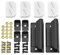 Xinafan Door Tune Up Kit Compatible with Arrow Shed Storage DK100-A, Slider Door Handle Replacement for Shed Sliding Doors Hardware Kit for Arrow Outdoor Handle, Black Handle