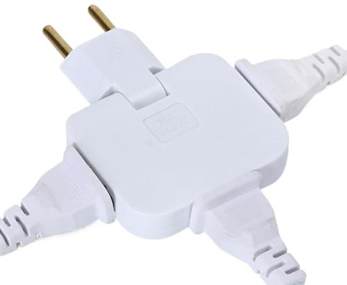 Multiprises électriques, rallonges pour prises | Adaptateur mural à 3 voies | 2500W multifonctionnel gain de place Protection contre les surcharges 180 degrés pointe rotative prise plate adaptateur so
