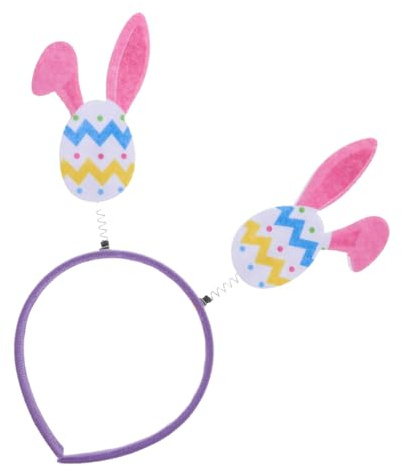 NIYANGLE Häschenohren-haarreif Mit Buntem Ei-design Kostüm-accessoires Für Jungen, Mädchen Und Erwachsene Für Partys Und Feiern