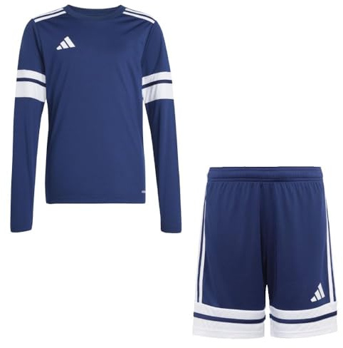 Addias Trikotsatz Langarm Kinder Marine weiß Squadra 25 Gr/152 - Sportbekleidung Set