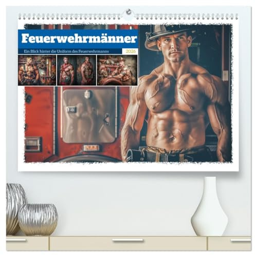 Feuerwehrmänner (hochwertiger Premium Wandkalender 2026 DIN A2 quer), Kunstdruck in Hochglanz: Mit seinem markanten Aussehen, seiner ... des modernen Retters. (CALVENDO Menschen)