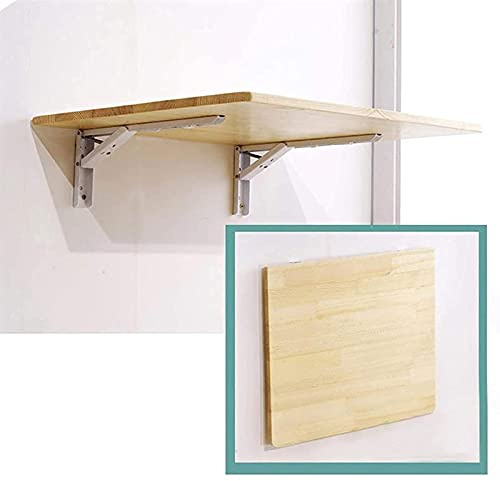 Computerarbeitsplätze für zu Hause |Wandklapptisch |Klappbarer Schreibtisch |Hängender Tisch für den Balkon im Freien, Drop-Leaf-Tische für kleine Räume, Holz (Größe: L60×B35cm/L23×B14 (60×45cm).