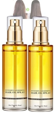 Intensiv pflegendes Haaröl-Spray, 80 ml, langanhaltend, leichtes, weiches ätherisches Ölspray für weiches und glänzendes Haar (2PCS)