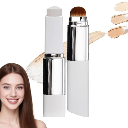 Chartming Color Changing Foundation Stick, Weiße koreanische Farbwechsel Foundation mit Pinselkopf, Geeignet für Alle Hauttypen (Light)