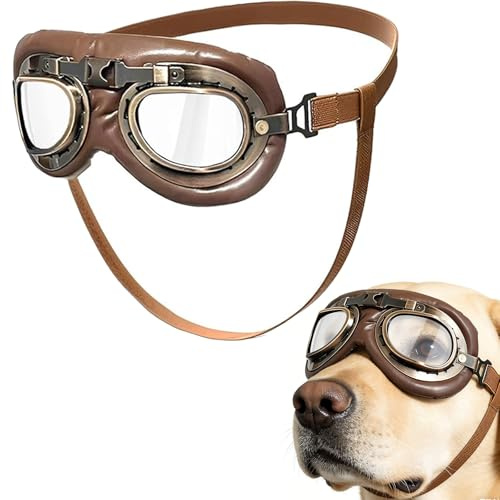 Dog Goggles, Protective Eyewear for Medium to Large Dogs, UV and Wind Resistant, Adjustable Strap for Fit, Ideal for Outdoor Activities, Beach, Pool, and Winter Sports