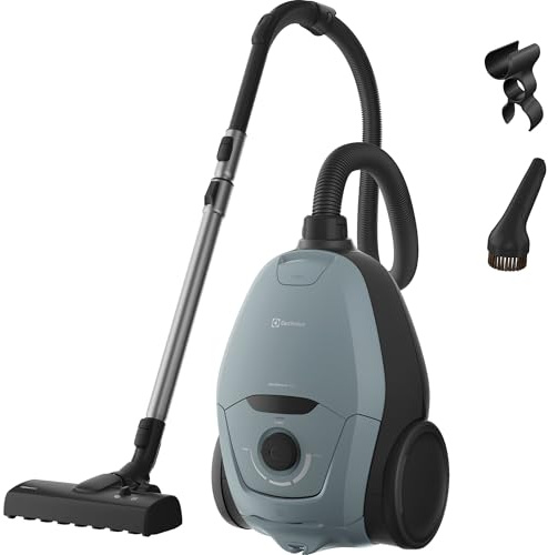 Electrolux EUSP-2MB4B Aspirapolvere a Traino con Sacco 64 dB Filtro HEPA | Aspirapolvere a Traino con Sacco, 64 dB(A), Filtro HEPA Lavabile, Bocchetta AllFloor Auto, Raggio 12 m, Regolazione Potenza