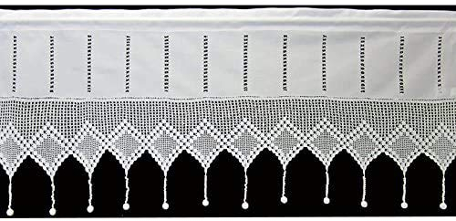 Hossner Panneaux Attersee Gardine 50x125 cm H/B weiß Bistrogardine Vorhang Küche 1er Pack