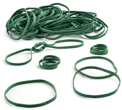 PlasticMill Rubber Bands - #33 Size - Rubberbands - 1Lb/500 Count 1 Pound / 500 Count Dark Green
