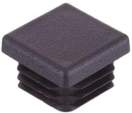 16 Piezas - Todos los Tamaños - Tapas Plásticas Cuadradas - Insertos de Tubos Para las Patas de la Mesa, Sillas, Muebles (16mm, Negro) - por Lifeswonderful
