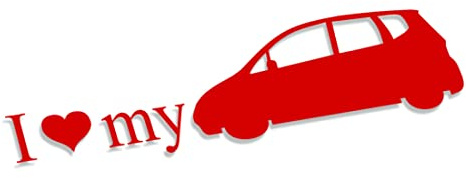 Decus Shop I Love My Jazz L 1369 (rot) // Sticker OEM JDM Style Aufkleber