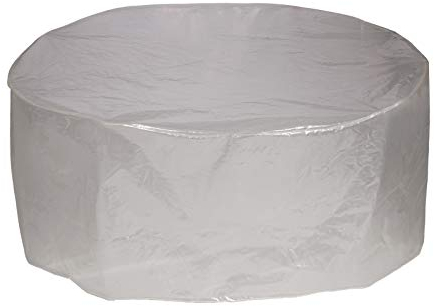 EUGAD Gartenmöbel Schutzhülle Abdeckhaube für Sonneninsel Sonnenliege Gartentisch Gewebeplane Plane Hülle Rund 205x136cm Transparent