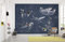 Komar Star Wars Blueprint Dark | Größe: 400 x 280 cm (Breite x Höhe), Bahnbreite 50 cm | Tapete, Wandbild, Dekoration, Wandbelag, Kinderzimmer, | DX8-077 Vlies Fototapete, blau, grau